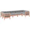 vidaXL Set Divani Giardino 7 pz Cuscini Legno Massello Abete Douglas
