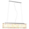 vidaXL Lampadario con Perle di Cristallo Argento 104 cm E14
