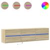 vidaXL Mobile TV a Parete con LED Rovere Sonoma 180x31x45 cm