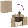 vidaXL Armadietto Portaoggetti Giardino Beige 105x55x113cm Polyrattan