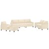 vidaXL Set di Divani 4 pz con Cuscini Crema in Velluto