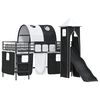 vidaXL Letto a castello per bambini Nero 90 x 200 cm Metallo