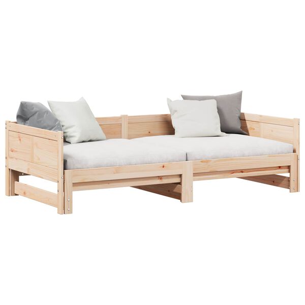 vidaXL Letto Giorno Estraibile Marrone 203,5 x 184 x 56,5 cm