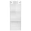 vidaXL Mobile a Parete Bianco Lucido 34,5x32,5x90 cm Legno Multistrato