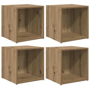 vidaXL Set mobile TV 4 pz Rovere artigianale Legno ingegnerizzato