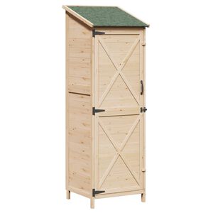 vidaXL Capanno da Giardino con tetto Naturale 59,5 x 56 x 176,5 cm