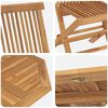 vidaXL Set da Pranzo per Giardino 5 pcs Marrone Legno massello di teak
