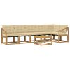 vidaXL Set di divani da esterno 7 pz Bianco e Beige