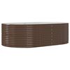 vidaXL Letto Giardino Acciaio Zincato 212x140x68 cm Marrone