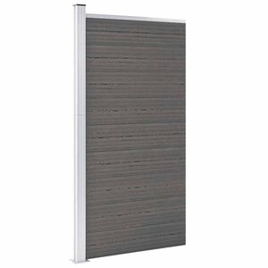 vidaXL Pannello di Recinzione in WPC 95x186 cm Grigio
