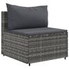 vidaXL Set Divani da Giardino 10 pz con Cuscini in Polyrattan Grigio