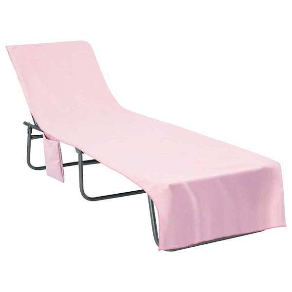vidaXL Asciugamani per lettino 2 pcs Rosa 210 x 75 cm