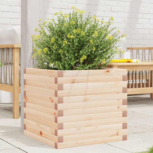 vidaXL Fioriera da Giardino 50x50x45,5 cm in Legno Massello di Pino