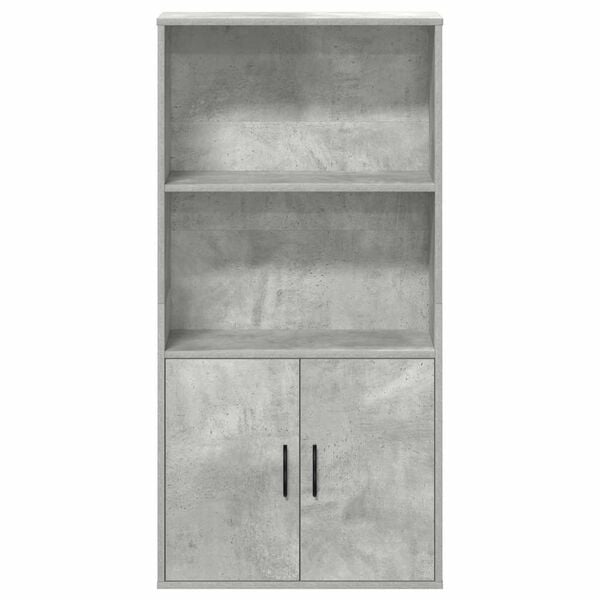 vidaXL Libreria Grigio Cemento 60x24x120 cm in Legno Multistrato