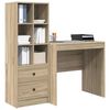 vidaXL Scrivania con cassetto 2 pcs Rovere Sonoma
