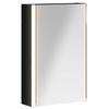 vidaXL Mobiletto per specchio da bagno Rovere Nero 33 x 11,5 x 50 cm