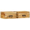 vidaXL Comodini da Parete 2pz in Legno Massello di Acacia