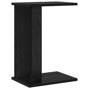 vidaXL Tavolino Rovere Nero 35 x 25 x 50 cm Legno ingegnerizzato