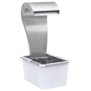 vidaXL Cascata da Giardino Argento 34x49x82 cm in Acciaio Inox