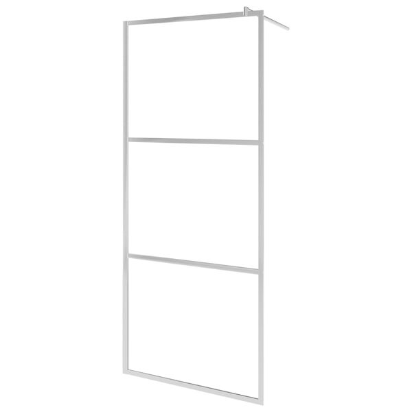 vidaXL Parete per Doccia Walk-in in Vetro Trasparente ESG 90x195 cm