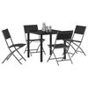 vidaXL Set da Pranzo per Giardino 5 pcs Nero