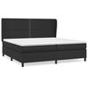 vidaXL Giroletto a Molle con Materasso Nero 200x200 cm in Similpelle