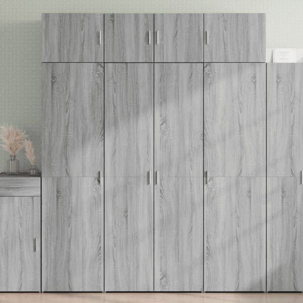 vidaXL Armadietto Grigio Sonoma 80x42,5x225 cm in Truciolato