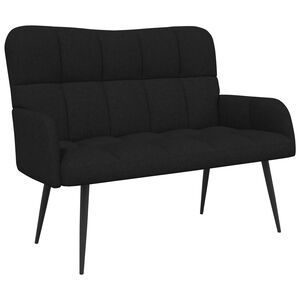 vidaXL Divano a 2 Posti Nero 115 x 61 x 87 cm Tessuto