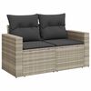 vidaXL Set Divano da Giardino 6pz con Cuscini Grigio Chiaro Polyrattan