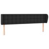 vidaXL Testiera ad Orecchio Nera 203x23x78/88 cm in Similpelle