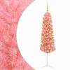 vidaXL Albero di Natale Artificiale Slim con Palline 150 cm 150 LED