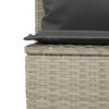 vidaXL Set Pranzo da Giardino 3pz con Cuscini Grigio Chiaro Polyrattan