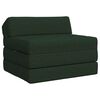 vidaXL Divano Letto Pieghevole Verde Scuro 200 x 70 x 10 cm Tessuto