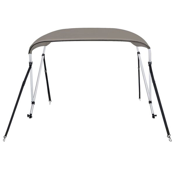 vidaXL Bimini di Prua con Tendalino 2 Archi Grigio 150x120x110 cm