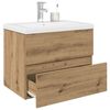 vidaXL Mobile Bagno con Lavabo Integrato&Rubinetto Rovere Artigianale