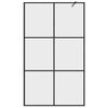 vidaXL Parete per Doccia Walk-in Vetro Trasparente ESG 115x195cm Nera