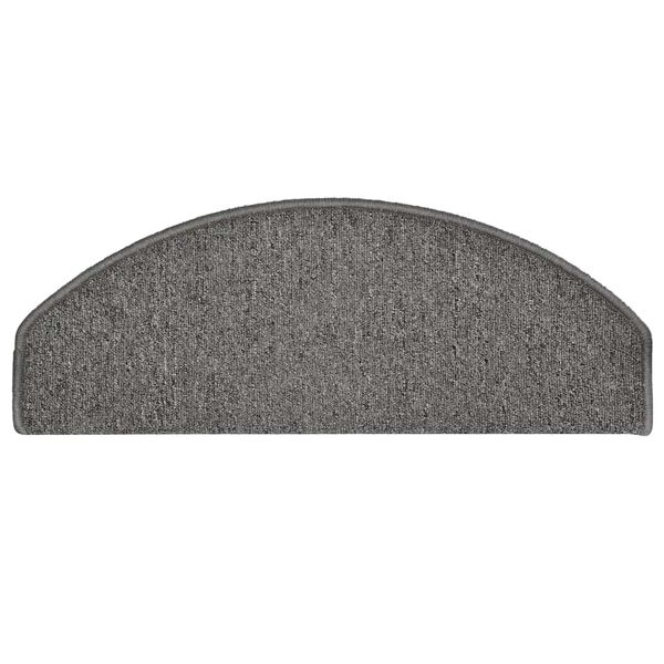 vidaXL Tappetini per scale 30 pz 65x24x4 cm Grigio scuro Semicircolari Grandi