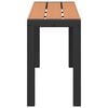 vidaXL Panchina da giardino Marrone 100 x 28 x 45cm Acciaio