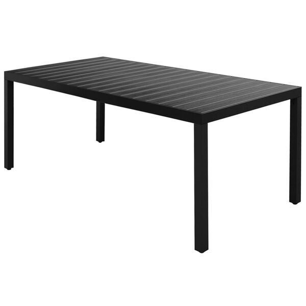 vidaXL Set da Pranzo da Giardino 7 pz in Rattan PVC Nero