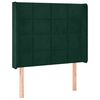 vidaXL Testiera ad Orecchio Verde Scuro 93x16x118/128 cm in Velluto