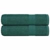 vidaXL Asciugamani da Bagno 2 pz Verde 100x150cm 360g/m&sup2; 100% Cotone