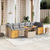 vidaXL Set Divano da Giardino 8 pz con Cuscini Beige in Polyrattan