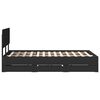 vidaXL Struttura del letto Nero 120 x 200 cm Legno ingegnerizzato