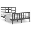 vidaXL Giroletto Grigio in Legno Massello 135x190 cm Double