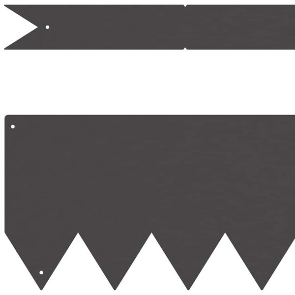 vidaXL Bordura per Prato 10 pcs Nero 100 x 0.05 x 20 cm