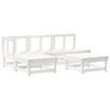 vidaXL Set Salotto da Giardino 5 pz Bianco in Legno Massello di Pino