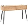 vidaXL Tavolo Consolle in Legno Massello di Abete 115x40,5x76 cm