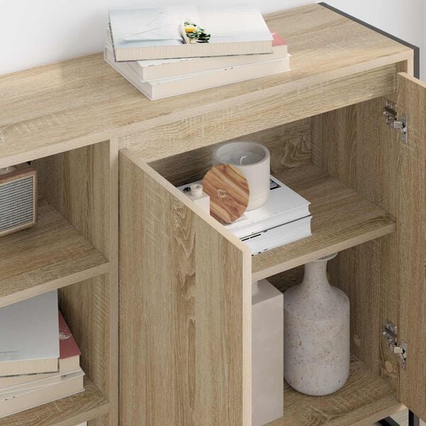 vidaXL Mobile laterale Sonoma 96.5 x 30 x 75 cm Legno multistrato