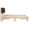 vidaXL Letto con Testiera Rivestita Talpa 180 x 200 cm Pino massello