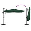 vidaXL Parasol Roma Verde 286 x 285 x 270 cm Alluminio e Poliestere